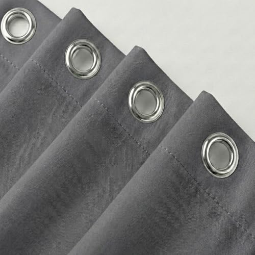 Waterproof Fabric Shower Curtain Liner, TPU Coated, PEVA-Free & Odorless, Hotel Quality, 3 Magnets, Rust-Proof Metal Grommets, Machine Washable, Grey, 72x84 Inch - color: Grey, size: 72"W x 84"L (Pack of 1)