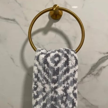 2 Pack Brushed Gold Towel Ring | Hand Towel Holder for Bathroom Wall Mounted, Durable 304 Stainless Steel, Modern Style - color: Brushed Dark Gold