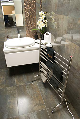 Amba SAFSP-33 Solo 33" Freestanding 10 Bar Towel Warmer in Polished - color: Polished