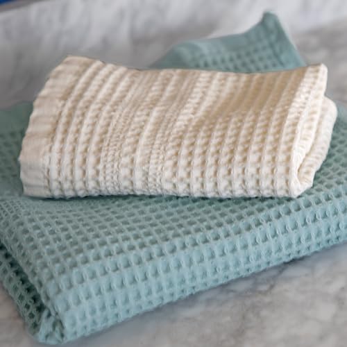 GILDEN TREE Waffle Towels Wash Cloths for Showering, Exfoliating Washcloth Face Towels, Quick Dry Towel Cotton Washcloths Set of 4, Classic Style (Cream) - color: Cream, size: Washcloth (4 Pack)