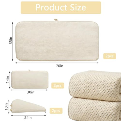 Extra Large Microfiber Bath Towels Set of 6 for Adults, 35″ x 70″, Soft and Super Absorbent, Quick Dry, No Fading and No Lint, Luxury Towel Set for Bathroom, Spa, Gym, Travel - Khaki - color: Khaki 6-pack