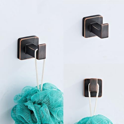 Bathroom Hardware Set 4 Pieces,Oil Rubbed Bronze Bathroom Accessories Set Stainless Steel Wall Mounted, Hand Towel Bar, Towel Ring, Robe Towel Hooks,Toilet Paper Holder,Towel Bar Set, 23.6 Inch - color: Oil Rubbed Bronze, size: 23.6Inch