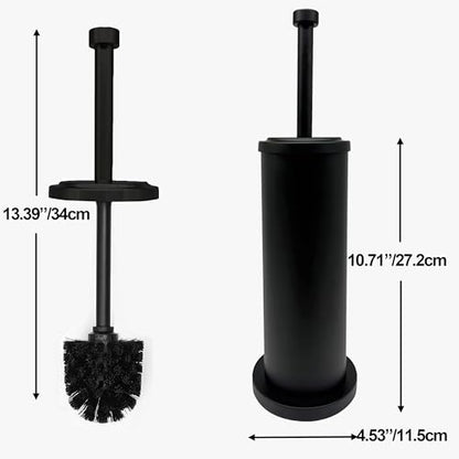 Matte Black Toilet Bowl Brush with Holder, Durable Bathroom Cleaning Tool, Modern Design for Easy Toilet Maintenance, Bathroom Cleaner Brush for Efficient Cleaning and Hygiene - color: Matte Black