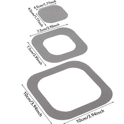 20 Pieces Adhesive Square Bath Treads Non-Slip Bathtub Stickers Non Slip Traction to Tubs Bathtub Stickers Adhesive Decals Appliques for Bath Tub Showers, Pools, Boats, Stairs (Gray) - color: Gray