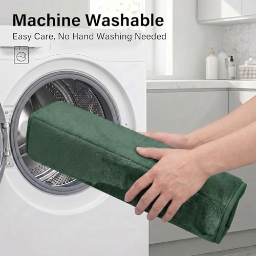 Bathroom Rugs Set 3 Piece, Memory Foam Bath Rugs, Non Slip Washable Bathroom Rug Set, Extra Soft Absorbent Bath Mats with U-Shaped Toilet Rug, Dark Green - color: Dark Green