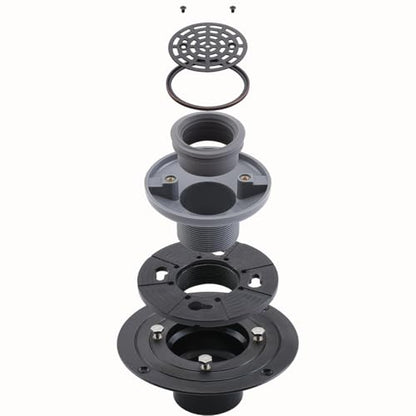 RANDOM Round Shower Drain SUS304 Stainless Steel Oil Rubbed Bronze Shower Drain 4 inch with Adjustable PVC Base Flange,Shower Floor Drain with Removable Cover Grid Grate - color: A-oil Rubbed Bronze-4″ Round With Base Flange
