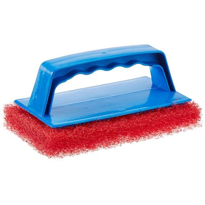 STAR BRITE Medium Red Scrub Pad with Interchangeable Handle - size: Medium, style: Medium Red
