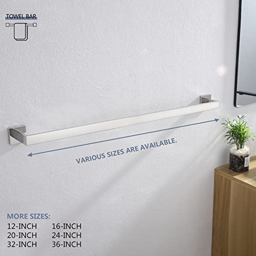 KOKOSIRI 32-Inch Single Towel Bar, Bathroom Kitchen Towel Holder, Wall Mounted SUS304 Stainless Steel Towel Rack, Polished Chrome, B4003CH-L32 - color: Polished Chrome, size: 32-Inch