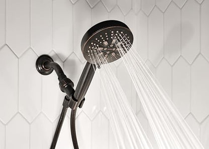 Moen Mediterranean Bronze Hydro Energetix High Pressure Shower Head with Handheld Sprayer Featuring 8 Spray Settings, 200H0BRB