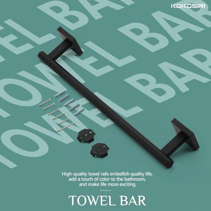 KOKOSIRI Bathroom Towel Bars 12 Inch Towel Ring Matte Black 30CM Hand Towel Holder for Bath Kitchen Wall Stainless Steel B4005BK-L12 - color: Matte Black, size: 12-Inch