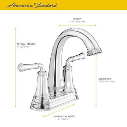 American Standard 7052207.295, Delancey 4-Inch Centerset 2-Handle Bathroom Faucet 1.2GPM, Brushed Nickel - color: Brushed Nickel