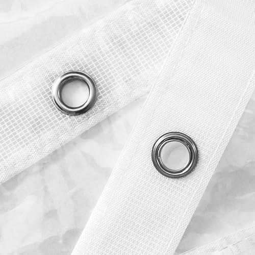 Barossa Design Extra Heavy Duty Shower Curtain Liner Clear, 72x72 | Premium Thick PEVA, Rustproof Metal Grommets, Soft Waterproof Plastic Shower Curtain with 3 Magnets for Bathroom - color: 1c. Transparent, size: 72"W x 72"L (Pack of 1)