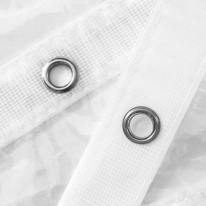 Barossa Design Extra Heavy Duty Shower Curtain Liner Clear, 72x72 | Premium Thick PEVA, Rustproof Metal Grommets, Soft Waterproof Plastic Shower Curtain with 3 Magnets for Bathroom - color: 1c. Transparent, size: 72"W x 72"L (Pack of 1)