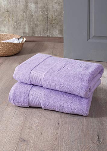 BAGNO MILANO Turkish Towels Hotel-Spa Towel Set, 100% Turkish Cotton | Ultra Soft Plush Absorbent Towels Set (Lavender, Towel Set of 6) - color: Lavender, size: Towel Set of 6