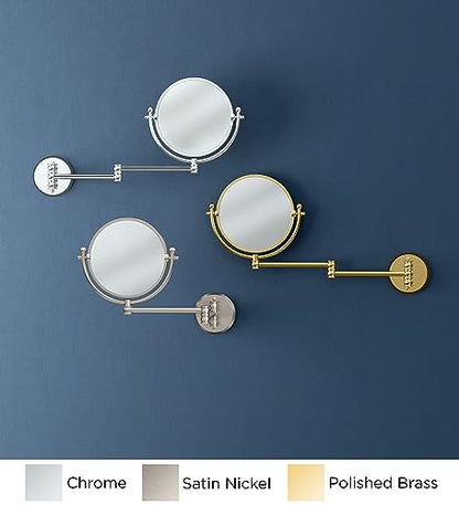 Gatco 1411 Wall Mount Mirror with 14-Inch Swing Arm Extents, Chrome - color: Chrome, style: Swing Arm