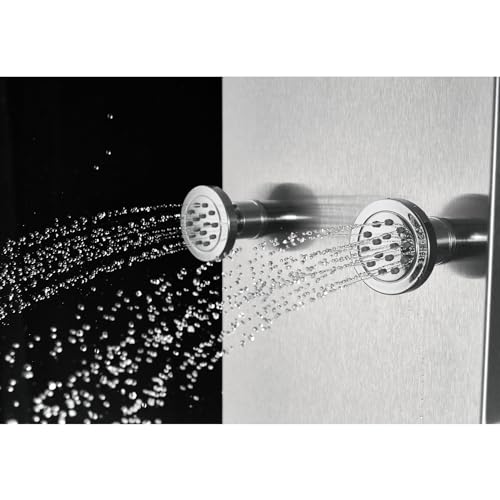 Blue Ocean SPS8801 series Shower Panel Tower with Rainfall Shower Head and Spout (57 inch Stainless Steel) - style: 57 inch Stainless Steel