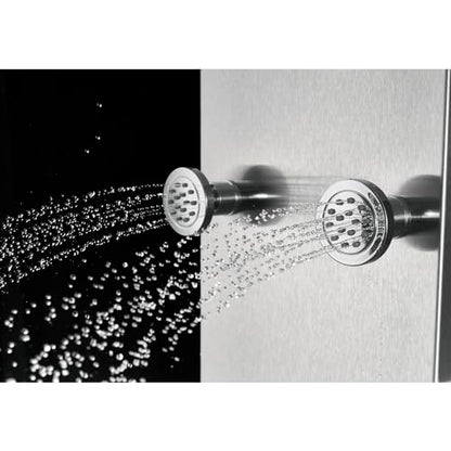 Blue Ocean SPS8801 series Shower Panel Tower with Rainfall Shower Head and Spout (57 inch Stainless Steel) - style: 57 inch Stainless Steel