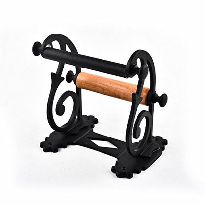 Renovators Supply Manufacturing Toilet Paper Holder Stand Wall Mount 6.5 in.Black Aluminum Toilet Paper Roll Holder with Mounting Hardware - color: Victorian Black