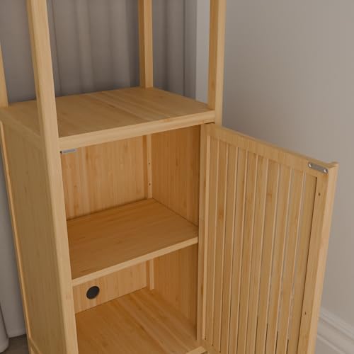 Bookcase Storage Cabinet, 41 Inch Multi-Scene Use Large Capacity Single Door Locker with One Shelf,for Kitchen Home