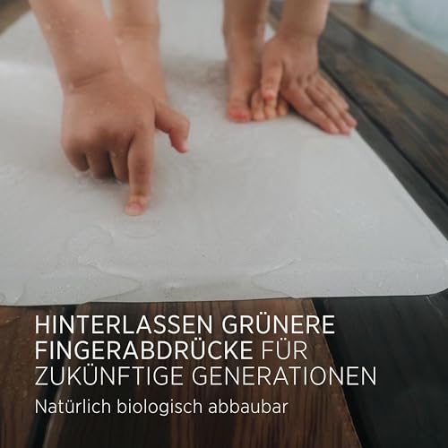 HEVEA Natural Rubber Big Bath Mat - Upcycled, Danish Design - Non Slip Bathtub Mat, 299 Suction Cups - Safe and Friendly Shower Mat for All Ages (Sand) - color: Sand, size: 29.5" x 13.4" (Rectangular)