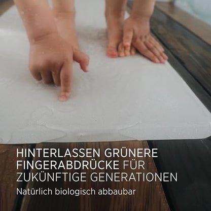 HEVEA Natural Rubber Big Bath Mat - Upcycled, Danish Design - Non Slip Bathtub Mat, 299 Suction Cups - Safe and Friendly Shower Mat for All Ages (Sand) - color: Sand, size: 29.5" x 13.4" (Rectangular)