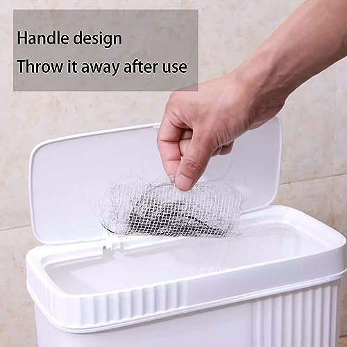 PRIMSOPH 4 Inch 30pcs Disposable Shower Drain Hair Catcher Mesh Stickers Floor Drain Sticker Disposable Drain Filter Hair Trap Sticker