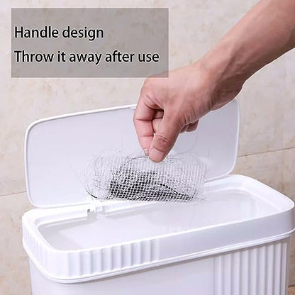 PRIMSOPH 4 Inch 30pcs Disposable Shower Drain Hair Catcher Mesh Stickers Floor Drain Sticker Disposable Drain Filter Hair Trap Sticker