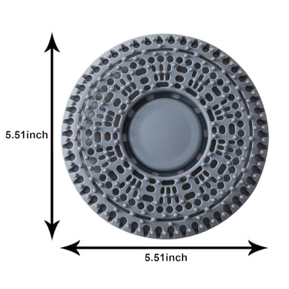 Shower Drain Hair Catcher, 2 Pack Premium Silicone Drain Protector & Shower Drain Cover, Shower Installation Kits for Flat Drains of Shower Room, Bathroom, Gray