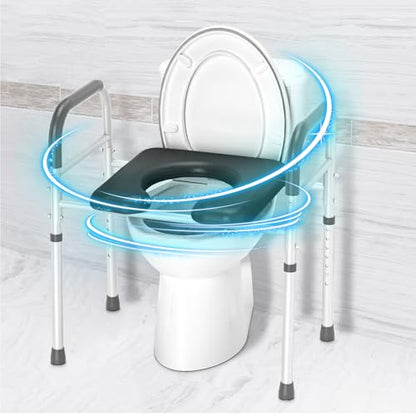 PU Commode Seat Cushion with Sponge Padded,C Shape Waterproof Soft Pad,Suitable for Bedside Commode Chairs,Raised Toilet Seats(Black) - color: Black