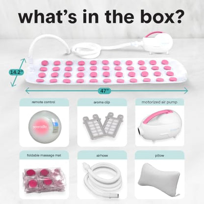 SereneLife Bubble Bath Mat - Portable Spa Bubble Bath Massager with Waterproof Bath Light & Pillow, Adjustable Bubble Intensity, Easy Button Control, Remote Control (Pink) - color: Pink