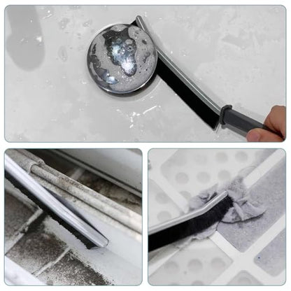 17pcs Crevice Cleaning Brush Set, Bristle Corner Cleaning Brush Set Household Use for Kitchen, Bathroom, Corner, Grout, Sink, Cup(Black)