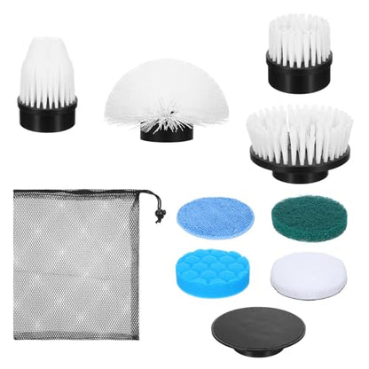 Electric Spin Scrubber Replacement Brush Heads, 8 Pack Cordless Spin Scrubber Brush Replaceable Heads with Base and Storage Bag, Rotatable Cleaning Brushes for Household Bathroom Floor Tile Car