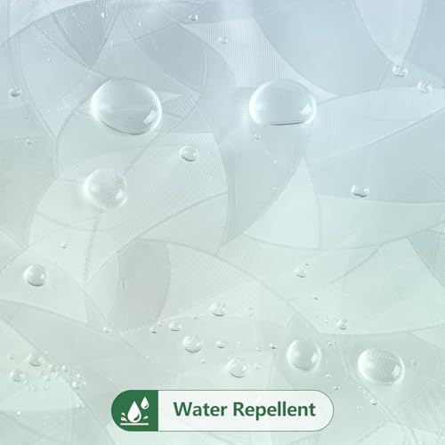 AooHome 72x72 Shower Curtain Liner - EVA 3D Decals Stained Glass Pattern Design Standard Bathroom Shower Curtain with Hooks, 5 Bottom Magnets, Heavy Duty, Water Repellent, Semi Transparent, 72x72 Inch - size: 72"W x 72"L (Pack of 1)