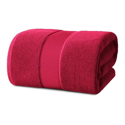 Infinitee Xclusives – Luxury Bath Sheets Towels – 1 Pack 600 GSM (35X70 Inches) – 100% Ring Spun Cotton Large Bath Towels for Bathroom (Burgundy, Bath Sheets - Pack 1) - color: Burgundy, size: Bath Sheet - 1 Pack