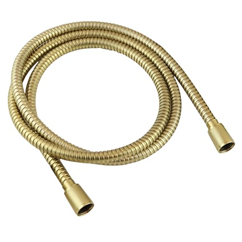 High Sierra® - Lead-Free Stainless Steel Shower Hose With Bio-Film resistant Silicone Inner Tube. Extremely Strong and Flexible-72 Inches. Brushed Gold - color: Brushed Gold