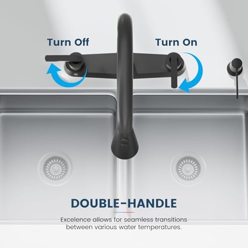 DAYONE Black 2 Handle Kitchen Faucet with Sprayer, 4 Holes Pull Down Faucets for Kitchen Sink with Soap Dispenser Stainless Steel - color: Matte Black, style: 4 Holes Pull Down