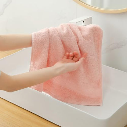 6 Pack Hand Towel Set, 16 by 28 inches, 100% Cotton Ultra Soft and Highly Absorbent, Quick Drying, for Hotels, Spa, Bathroom