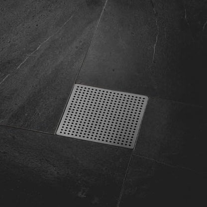 Square Drain Cover Grates,4.9" x 4.9" 304 Stainless Steel Drainage Grate Cover Replacement Floor Drain Strainer for Shower, Bathroom Floor, Balcony, and Outdoor Garden Drains - size: 4.9" x 4.9"
