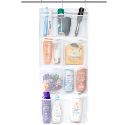 Lifewit Mesh Shower Caddy, 9 Pockets Hanging Bathroom Organizer, 1 Pack | 14" x 34", Attached 3 Hooks, Quick-Dry, Portable, Cruise Essentials, Idea for Toiletry, RVing, Travel, Camping - size: 14" × 34"