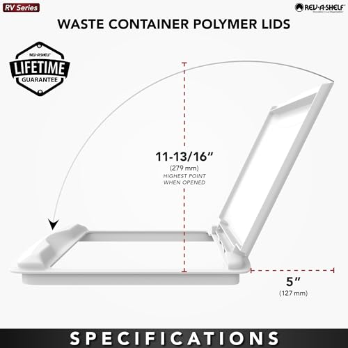 Rev-A-Shelf 50 Qt Under Sink Garbage Can Lid for Base Kitchen and Bathroom Cabinet, Replacement Plastic Trash Bin Lid Only, Silver, RV-50-LID-17-1 - color: Silver, size: 50 QT