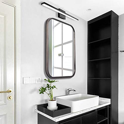 Ralbay 24inch Modern LED Black Vanity Light Frosted Aluminum for Bathroom Vanity Lighting Fixtures Cool White 6000K - color: Black, size: 24 inch