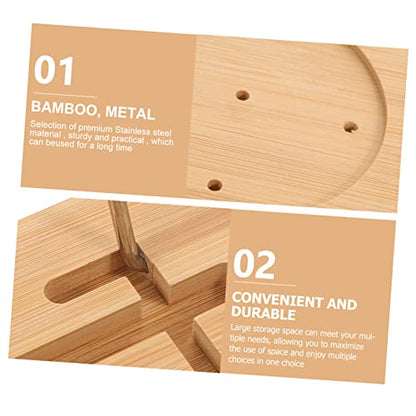 Adjustable Bathtub Tray Expandable Bath Storage Holder with Wine Phone Stand Bamboo Design for Relaxing Spa Experience Fits Standard Tubs