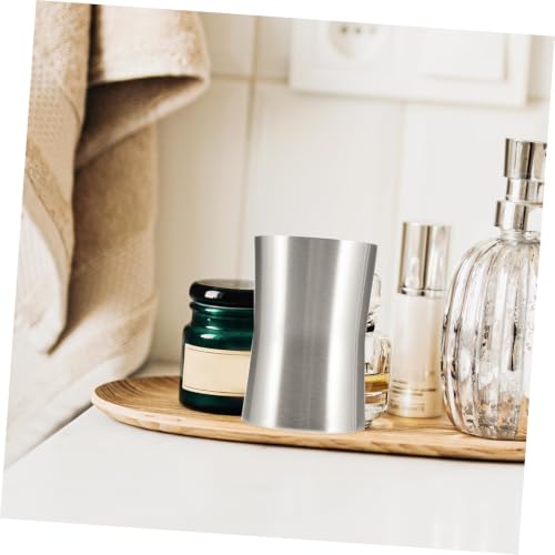 UKCOCO Food Grade Stainless Steel Toothbrush Holder Cup Smooth Edge Mouthwash Cup for Bathroom Compact and Travel Tumbler Easy to Clean Multifunctional Bathroom Organizer for Home Use