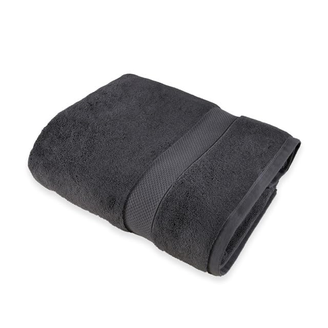 Maisonette Loft Egyptian Cotton Turkish Bath Towels, Soft, Absorbent, Ideal Quick Dry Large Luxury Bath Towel Set for Shower (30" x 58", 4 Pack), Dark Grey (Charcoal) - color: Charcoal, style: Bath Towel Set of 4 - 30 x 58