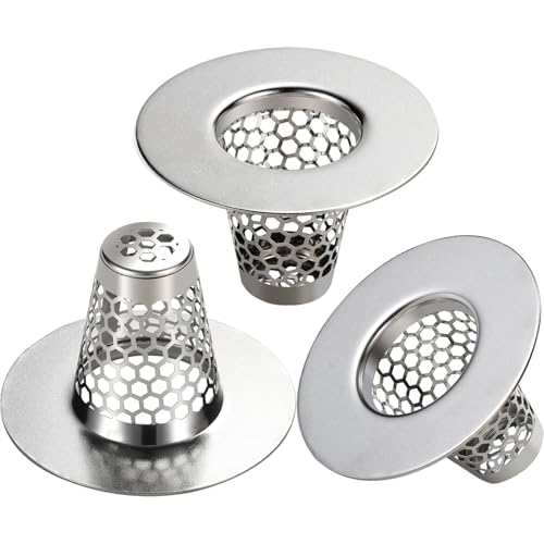 Bathroom Sink Drain Strainers for 1.1"-1.25" Depth Than 1.3" Drain Hole Catcher for Bathroom Sink,Laundry, Utility, RV Sink.Small Conical Bathroom Sink Strainer Basket - size: Recommend:1.1 inch Mouth Wide