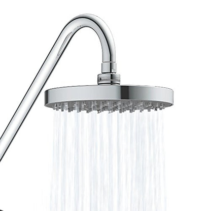 PULSE ShowerSpas Kauai III Polished Chrome Rain Shower Head with Handheld Spray - 2.5 GPM, 8" Showerhead, 5-Function HandShower, Adjustable Slide Bar - Shower Heads with Handheld Spray Combo - color: Chrome, size: 2.5 Gallon Per Minute