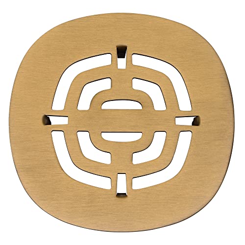 Bropury Easy-to-Install Snap-in Stainless Steel Shower Strainer Shower Drain Grid (Brushed Gold) - color: Brushed Gold