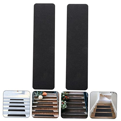 2pcs Non-Slip PVC Stair Tapes Anti-Skid Shower Stickers for Bathroom Safety Sturdy Waterproof Floor Non-Slip Strips for Steps and Bathtubs