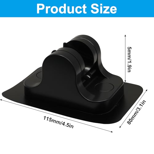 2 Pack Strong Adhesive Shower Waterproof Handheld Shower Holder Adjustable No Drilling Wall Mount Bracket, No Drilling Holder for RV Bathroom (Matte Black) - style: Black
