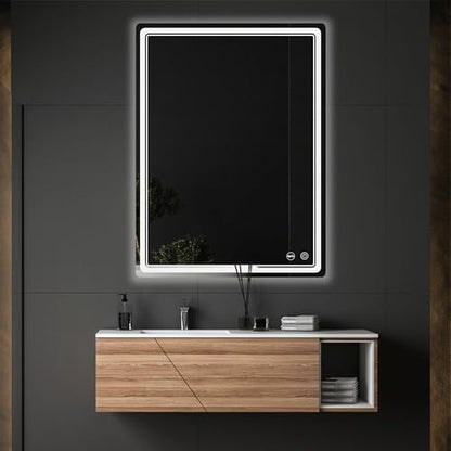 LED Bathroom Mirror with Lights, Anti-Fog, Dimmable, Lighted Bathroom Vanity Mirror for Wall, UL-Certified (40 x 30) - size: 40"L x 30"W